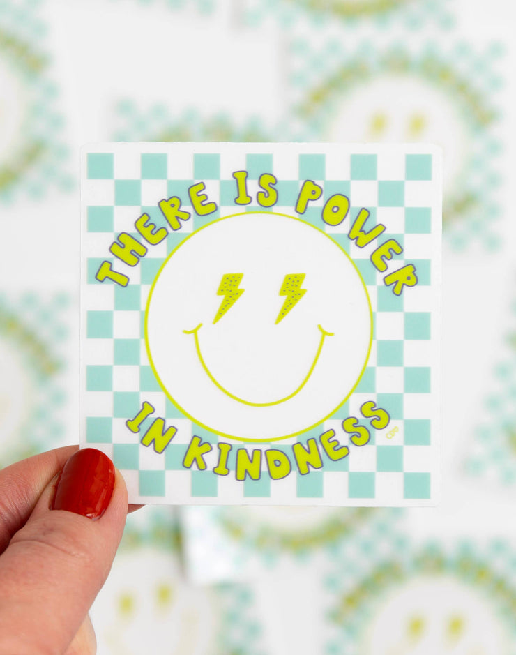 Power in Kindness Smiley Clear Decal Sticker