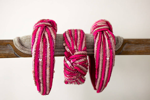 Beaded Headband - Pink Prism