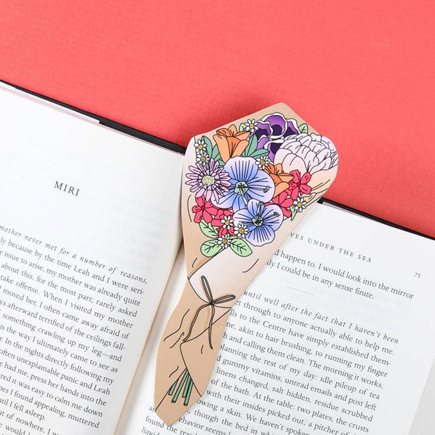 Bouquet of Flowers Bookmark (it's die cut!)