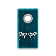 Sweet Bows on Velvet Tag: Silver