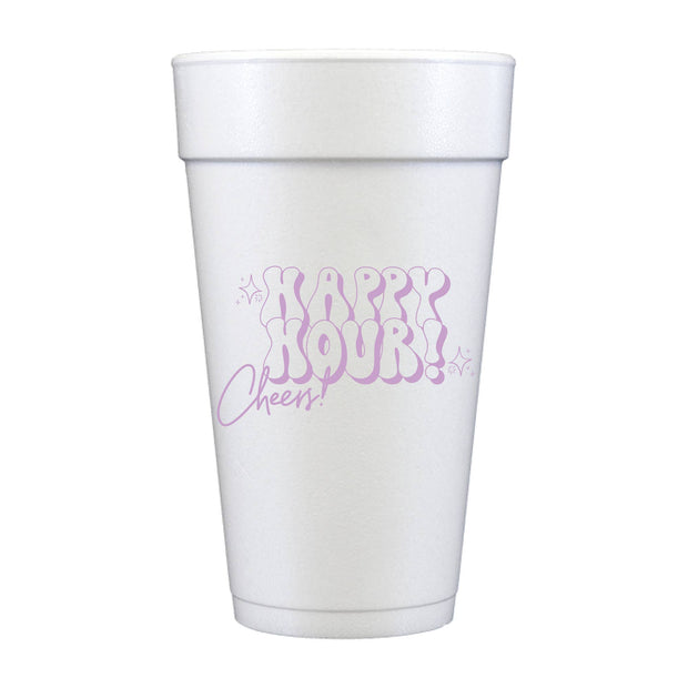 Happy Hour Cheers Foam Cups