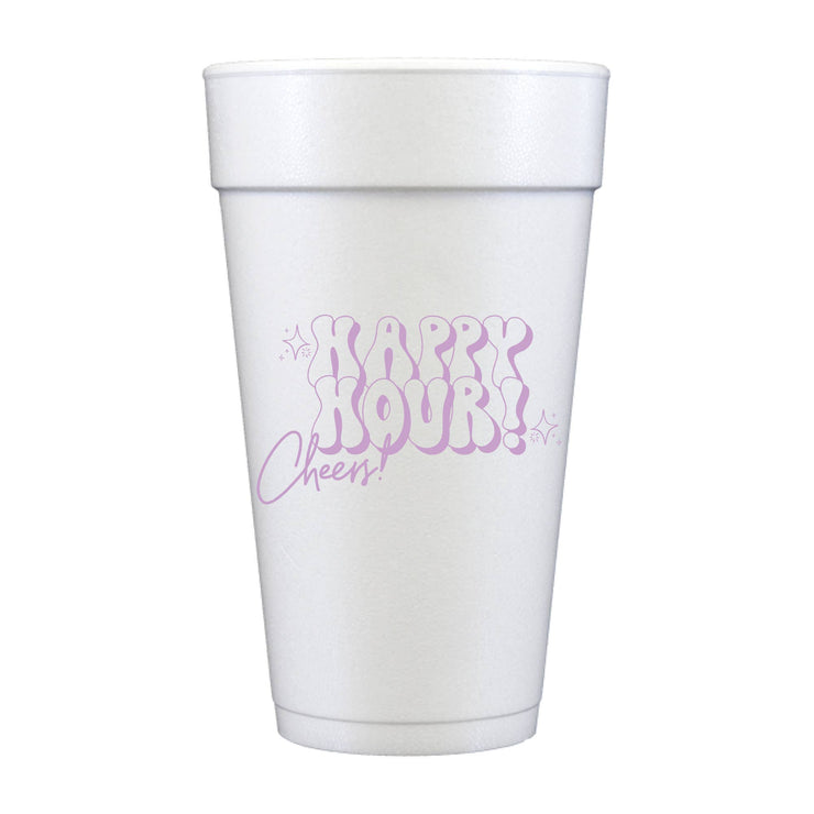 Happy Hour Cheers Foam Cups