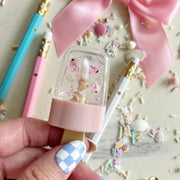 Pink Snowman Popsicle Lip Gloss