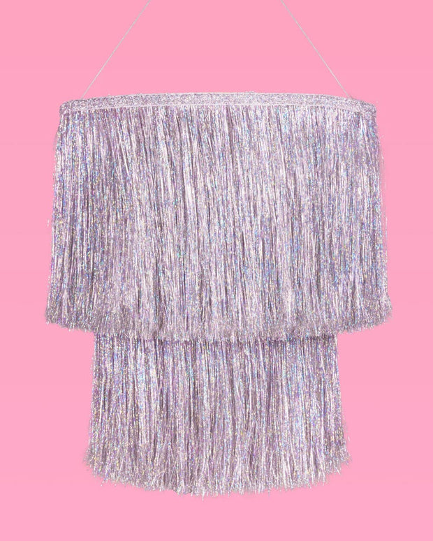 Party Chandelier Decor: Sparkly Fringe Chandelier