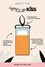 Blue Floral LippyClip KISS for Larger Lip Balms: Standard