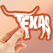 Texas Longhorn Bumper Sticker: Small - 2.75" Laptop Size