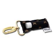 Gold Bows on Black LippyClip® Lip Balm Holder