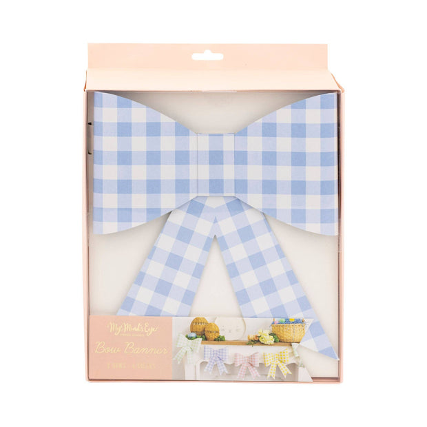 Gingham Bow Banner