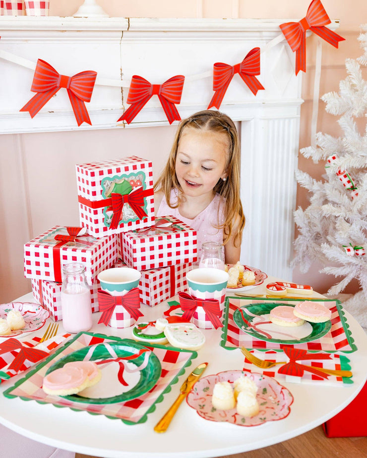 Plaid Cup with Bow
