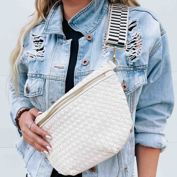 Westlyn Woven Bum Bag: Black