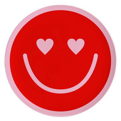 Ceramic Trinket Dish | Red Smiley Face