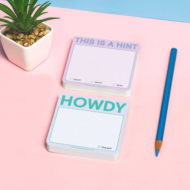 Howdy Note Bad Stationery – Party Hat Celebrations