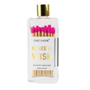 Make A Wish Matches - Glass Bottle Matchsticks - Bright Pink