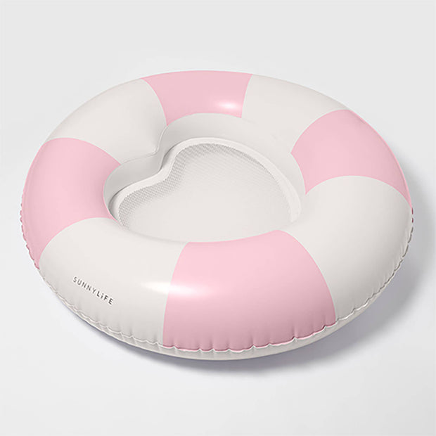 Luxe Tube Pool Ring Stole My Heart Pink Stripe