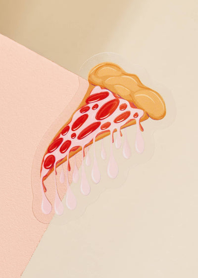 Drippy Pizza Clear Sticker