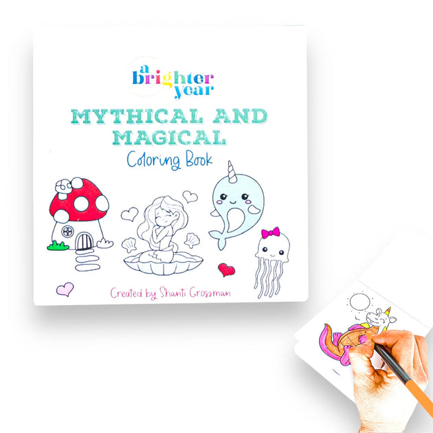 Mythical and Magical Mini Coloring Book – Party Hat Celebrations