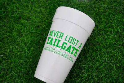 20oz. Styrofoam Cup 10 Pack Sleeve "Never Lost Tailgate"