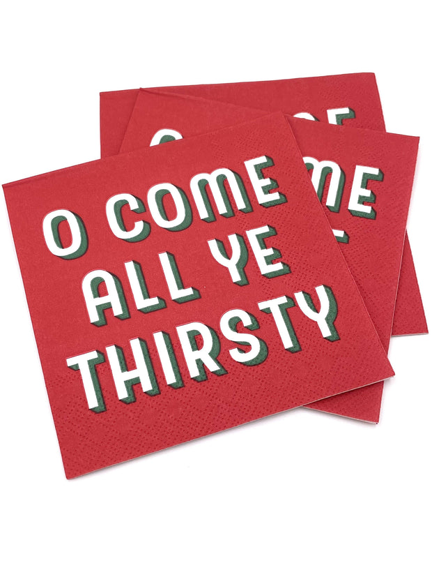 Funny Christmas Cocktail Napkins | All Ye Thirsty - 20ct