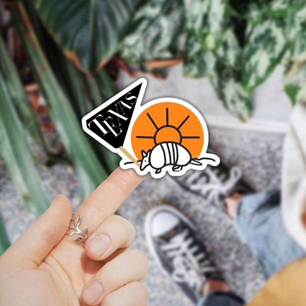 Texas Armadillo Sticker