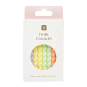 Twisted Pastel Birthday Candles | 8 Pack | Birthday Party |