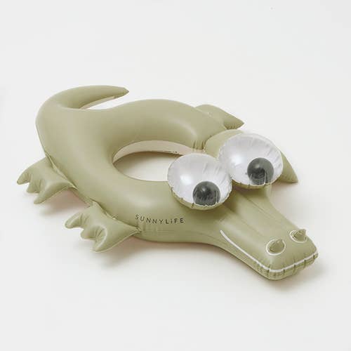 Kids Pool Ring Cookie the Croc Khaki
