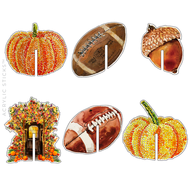 FALL FRIDAY NIGHTS ACRYLIC DRINK CLIP COMBO