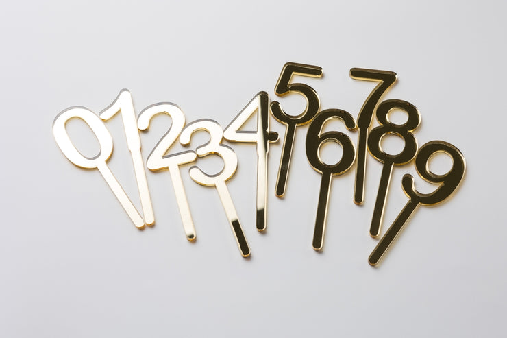 Gold Number Cake Topper