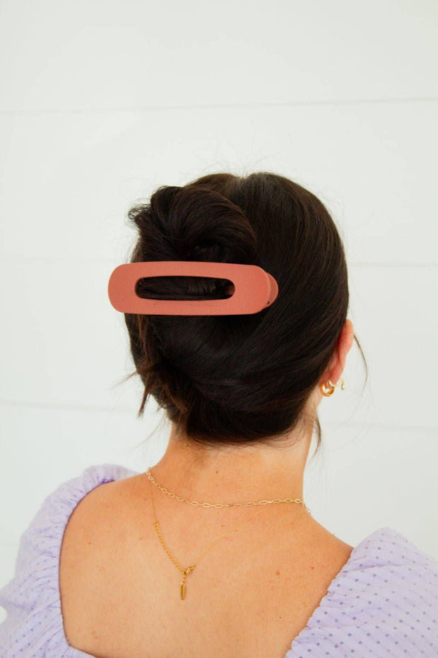 Oversized Flat Claw Clip: Black