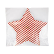 Striped Star Shaped Paper Plate