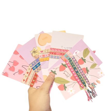 Bracelet Text Ribbon Greeting Card Cards