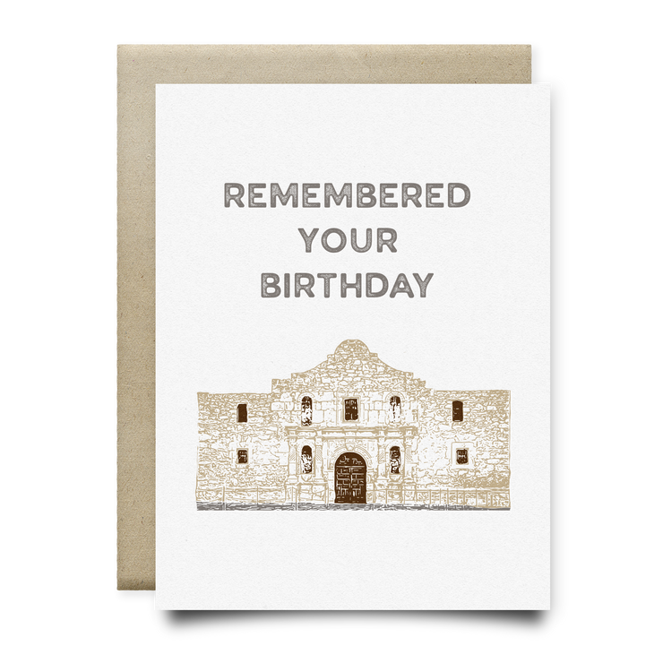 Alamo Remembered Your Birthday Card