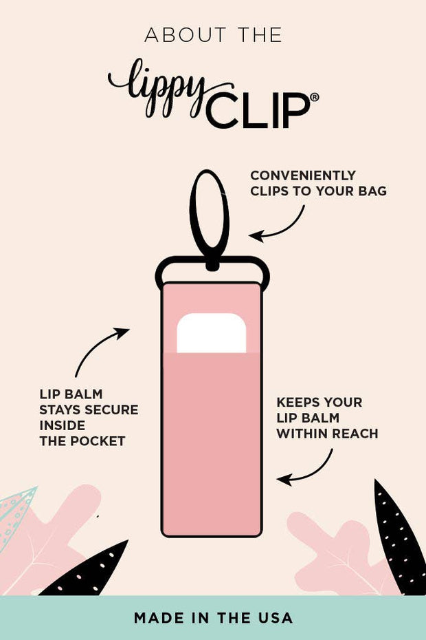 Blue Floral LippyClip® Lip Balm Holder for Chapstick