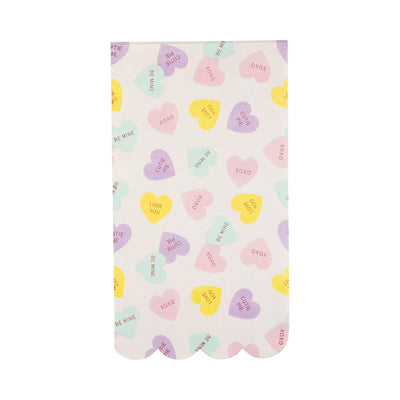 Conversation Hearts Dinner Napkin