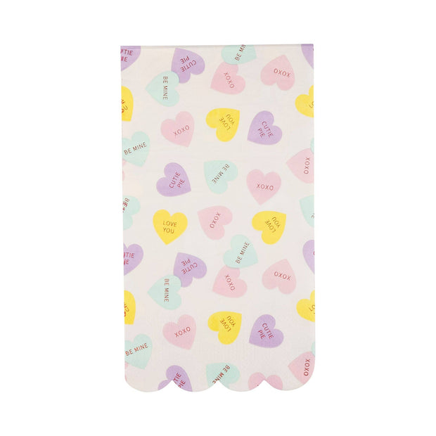 Conversation Hearts Dinner Napkin