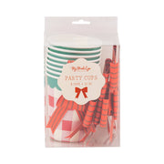 Plaid Cup with Bow
