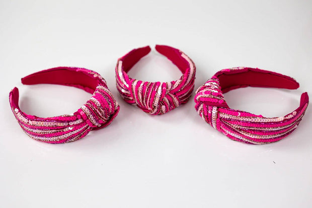 Beaded Headband - Pink Prism