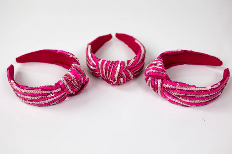 Beaded Headband - Pink Prism