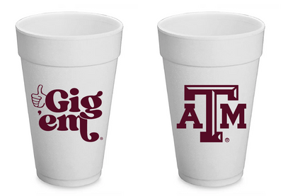 A&M Styrofoam Cups Set of 8 - 20 ounces