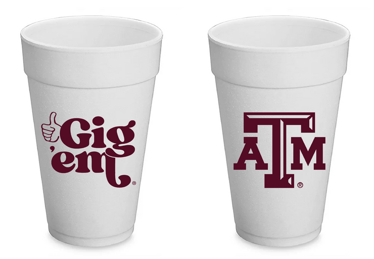 A&M Styrofoam Cups Set of 8 - 20 ounces