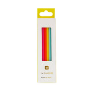 Tall Rainbow Birthday Candles | 16 Pack | Cake Candle |