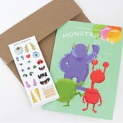 Sticker Scene Card - Monster Lab