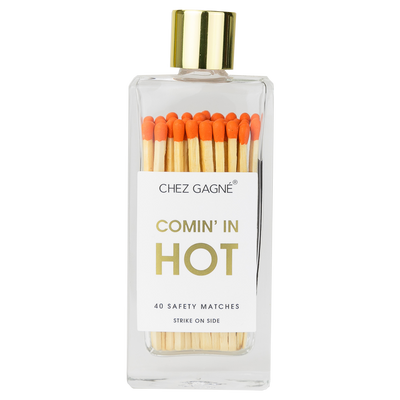 Coming In Hot Matches - Glass Bottle Matchsticks Orange