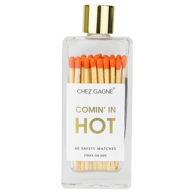 Coming In Hot Matches - Glass Bottle Matchsticks Orange