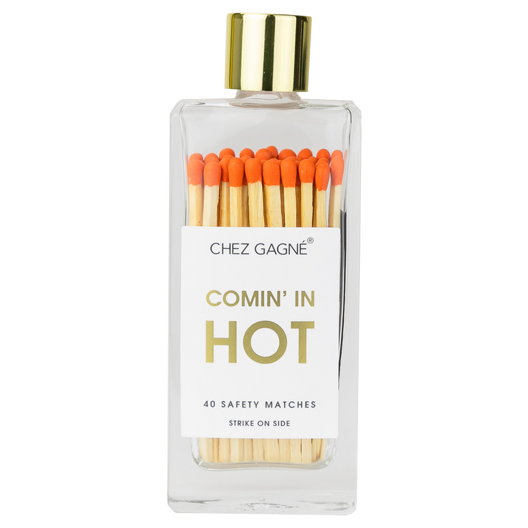 Coming In Hot Matches - Glass Bottle Matchsticks Orange