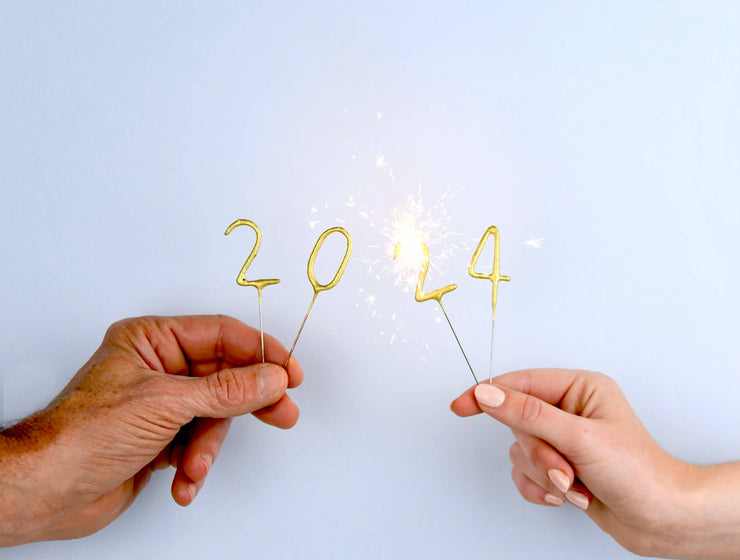 Mini 4" Gold Number Sparkler Wand Card - Singles: Mini Gold Number - 4