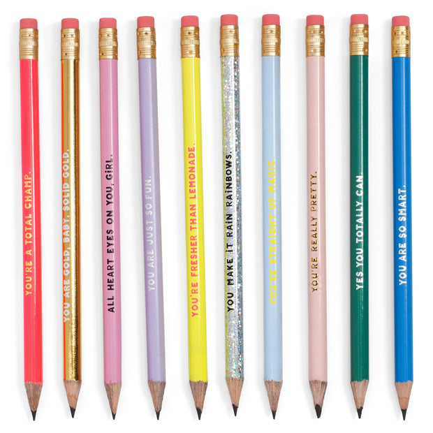 Compliment Pencil Set , Assorted Set of Ten