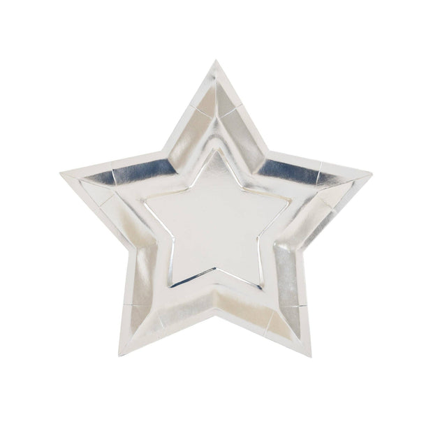 Silver Foil Star Shaped Plate