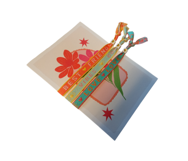 Bracelet Text Ribbon Greeting Card Flower