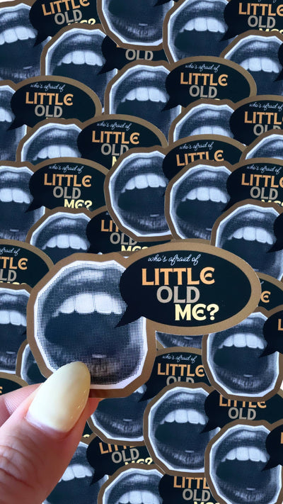 Taylor Swift inspired waterproof sticker|little old me bw