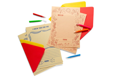 Kid Letters Notecard Set in Peach